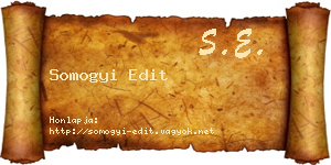 Somogyi Edit névjegykártya